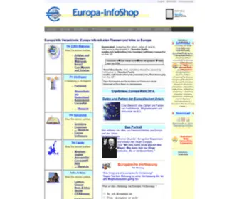 Europa-Infoshop.de(Europa-infoshop aktuelles über euro,union,eu-geschichte, parlament,kommission u.organe) Screenshot