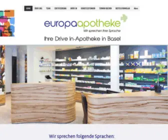 Europaapotheke.ch(Die Europa Apotheke ist eine attraktive und mit modernster Technik ausgerüstete Apotheke) Screenshot