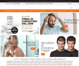 Europacapelli.com(Tutti i prodotti per capelli delle migliori marche. Acquista microfibre di cheratina per capelli) Screenshot