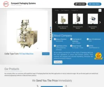 Europackpackaging.in(Europack Packaging Systems) Screenshot