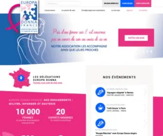 Europadonna.fr(Association contre le cancer du sein) Screenshot