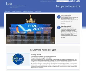 Europaimunterricht.de(Informationen, aktuelle Themen und Unterrichtsmaterialien) Screenshot
