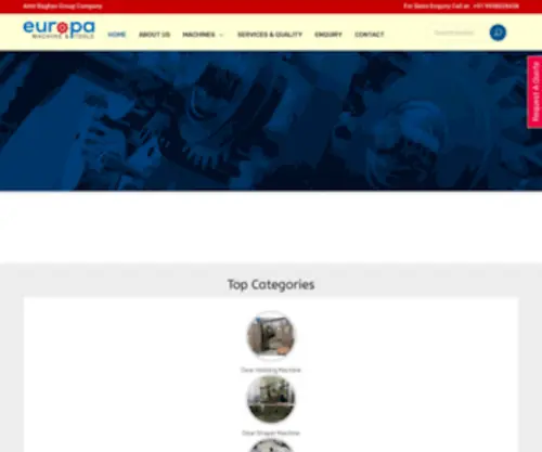 Europamachine.com(Importer of used gear Machines) Screenshot