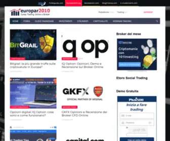 Europar2010.org(Trading online Forex e Cfd) Screenshot
