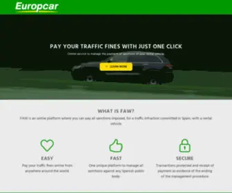 Europcar-Spain-Fines.com(FAW by Europcar) Screenshot