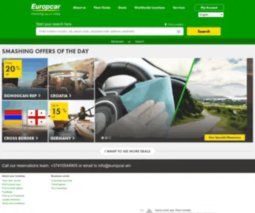 Europcar.am(Europcar Armenia) Screenshot