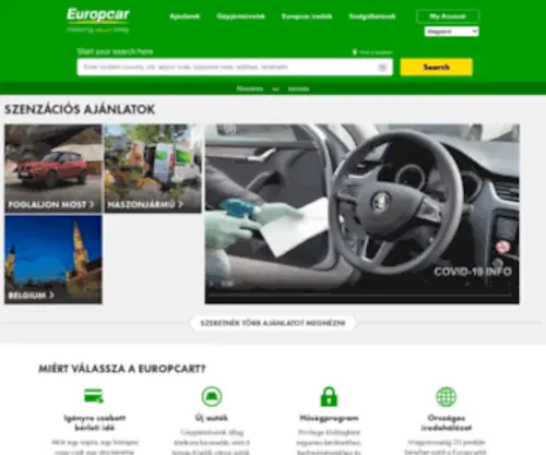 Europcar.hu(Autókölcsönzés felsőfokon) Screenshot