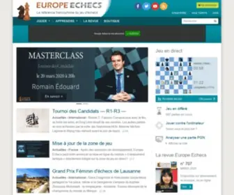 Europe-Echecs.com(Jouer aux échecs en direct et en différé) Screenshot