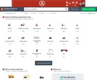 Europe-Forklift.com(Used forklifts) Screenshot