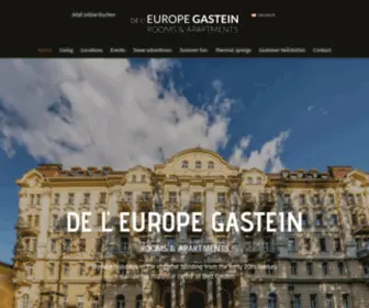 Europe-Gastein.at(Zimmer und Appartements in Bad Gastein) Screenshot