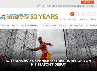 European-Athletics.org(European Athletics) Screenshot