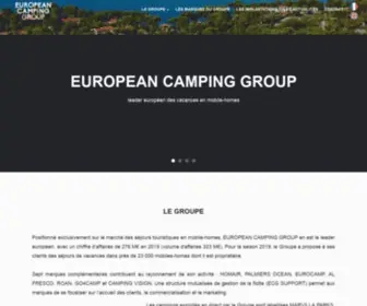 Europeancampinggroup.com(Leader européen des vacances en mobil) Screenshot