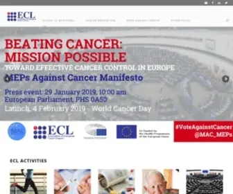 Europeancancerleagues.org(Association of European Cancer Leagues) Screenshot