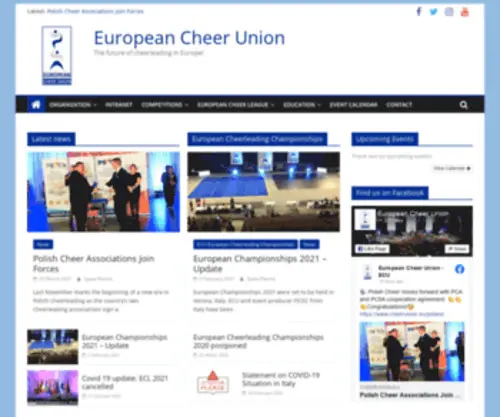 Europeancheerunion.com(The future of cheerleading in Europe) Screenshot