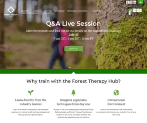 Europeanforesttherapyinstitute.com(Nature-based health & well-being quality training) Screenshot