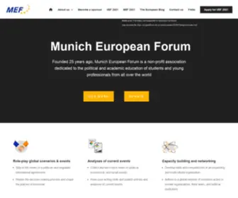 Europeanforum.de(Munich European Forum) Screenshot