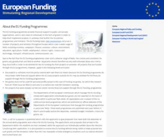 Europeanfundingne.co.uk(About the EU Funding Programmes) Screenshot