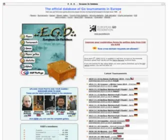 Europeangodatabase.eu(European Go Database) Screenshot