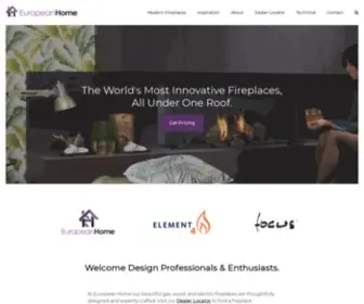 Europeanhome.com(Modern Luxury Fireplaces) Screenshot
