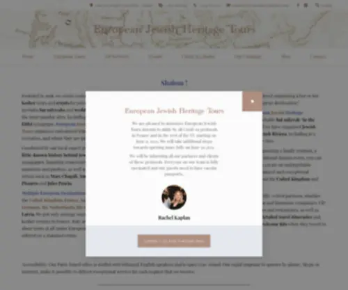 Europeanjewishtours.com(European Jewish Heritage Tours) Screenshot