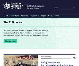 Europeanleadershipnetwork.org(The European Leadership Network (ELN)) Screenshot