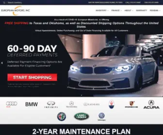 Europeanmotorsusa.com(European Motors Inc) Screenshot