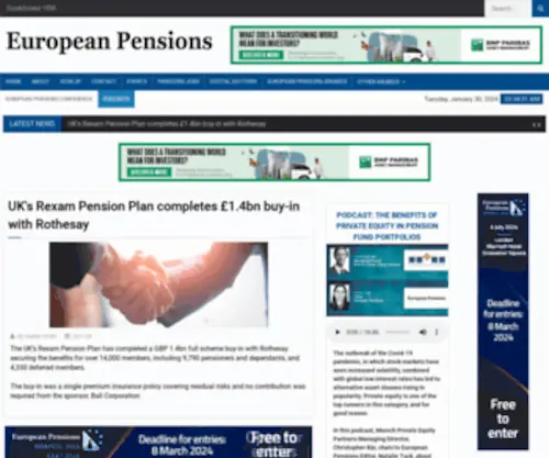Europeanpensions.net(Europeanpensions) Screenshot