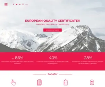 Europeanquality.eu(Europejski Certyfikat Jakości Produktu) Screenshot