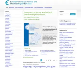 Europeanreview.org(European Review for Medical and Pharmacological Sciences) Screenshot