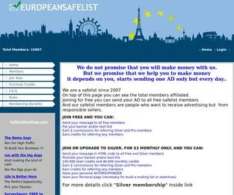 Europeansafelist.com(Free Safelist Marketing) Screenshot