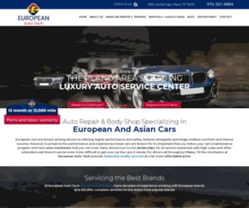 Europeansautotech.com(BMW Repair Dallas) Screenshot