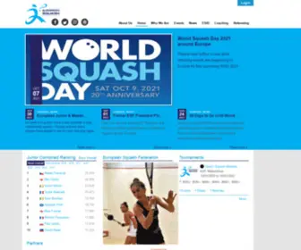Europeansquash.com(European Squash Federation) Screenshot