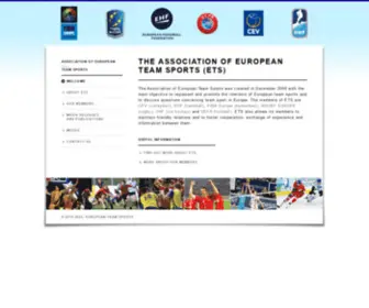 Europeanteamsports.com(European Team Sports) Screenshot