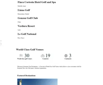 Europeantourdestinations.com(World Class Golf Venues) Screenshot