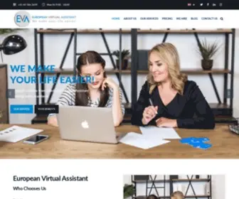 Europeanvirtualassistant.com(European Virtual Assistant (EVA)) Screenshot