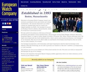 Europeanwatch.com(European Watch Company) Screenshot