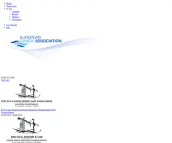 Europecanoeevents.com(Europe Canoe Events) Screenshot