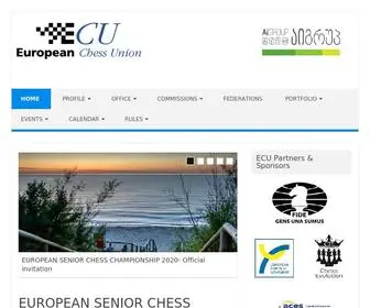 Europechess.org(European Chess Union) Screenshot