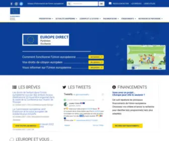 Europedirectpyrenees.eu(Réseau d'information de l'Union Européenne) Screenshot