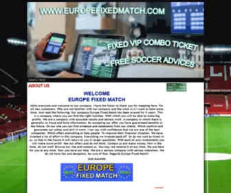 Europefixedmatch.com(Europe Fixed Matches) Screenshot