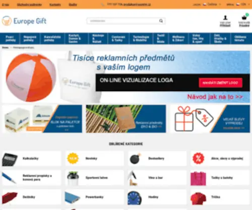 Europegift.eu(100% Reklamní předměty a dárky) Screenshot
