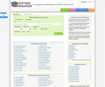 Europelowcost.com(Voli low cost e voli economici) Screenshot