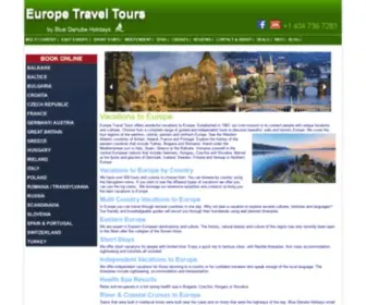 Europetraveltours.net(Vacations to Europe) Screenshot