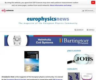 Europhysicsnews.org(Europhysics News) Screenshot