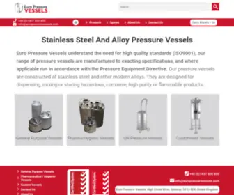 Europressurevessels.com(Stainless Steel And Alloy Pressure Vessels) Screenshot