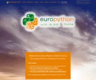 Europython.org(EuroPython 2021 Online) Screenshot