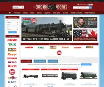 Eurorailhobbies.com(Marklin Trix Roco Fleischmann Faller at Euro Rail Hobbies & More) Screenshot