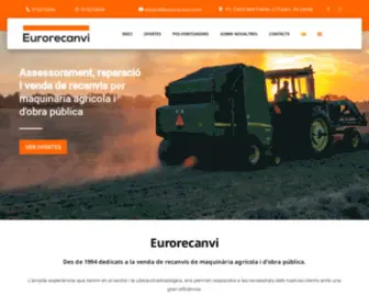 Eurorecanvi.com(Recanvis de maquinària agrícola y d'obra pública) Screenshot