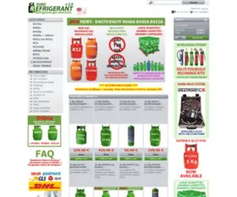 Eurorefrigerant.com(Buy refrigerant gas on) Screenshot