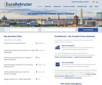 Eurorekruter.com(Site d'emploi et cabinet de recrutement franco) Screenshot